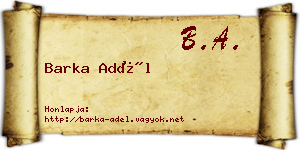 Barka Adél névjegykártya